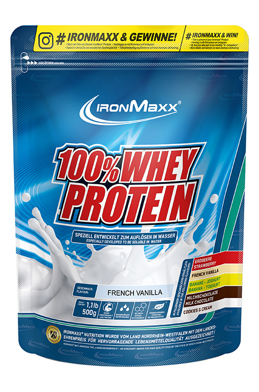 Pulver der Sorte 100% Whey Protein