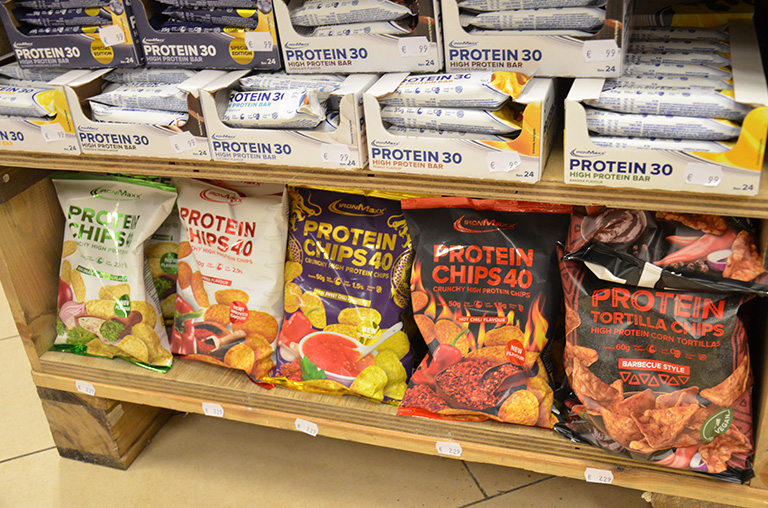 Die Protein-Chips gibt es gleich in vielen, verschiedenen Geschmäckern.